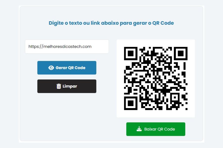 Gerador de QR Code gratuito